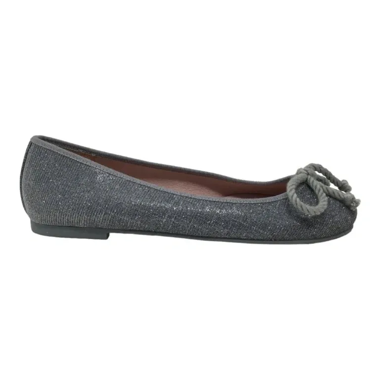 35663 - Gray Glitzy Flats for Teen/Women by Pretty Ballerinas