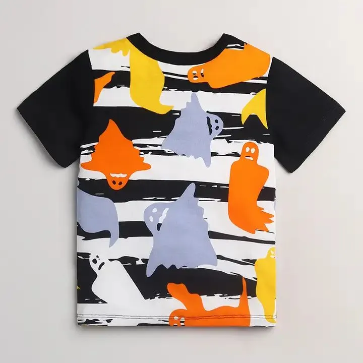 Abstract Printed Half Sleeves Set