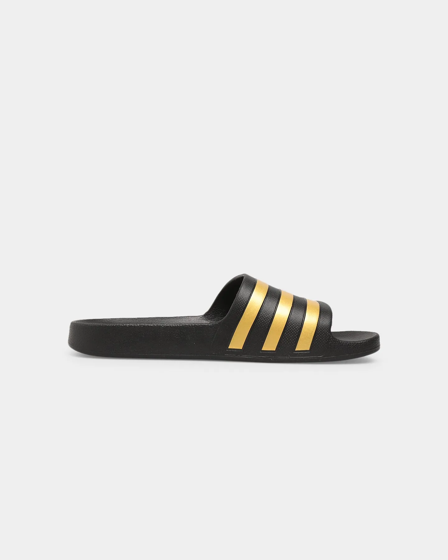 Adidas Adilette Aqua Slides Core Black/Gold Metallic