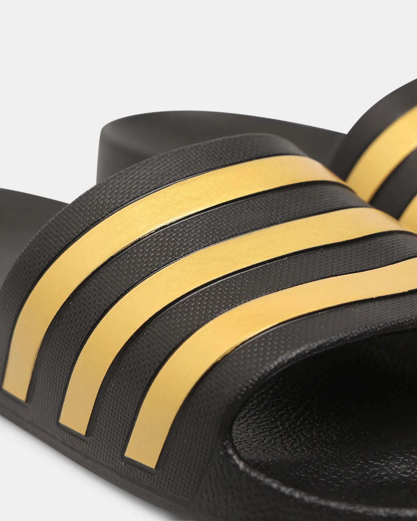 Adidas Adilette Aqua Slides Core Black/Gold Metallic