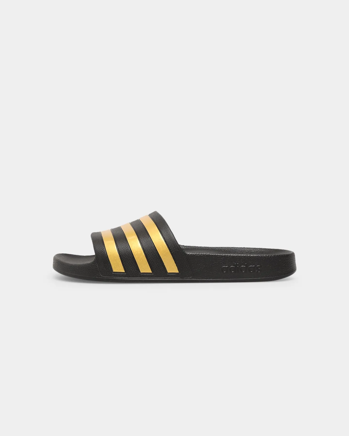 Adidas Adilette Aqua Slides Core Black/Gold Metallic