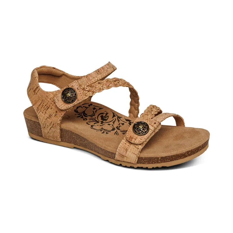 Aetrex Jillian Braided Quarter Strap Sandal Women's