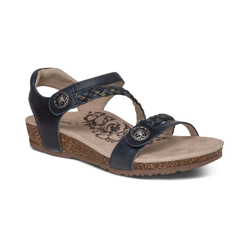 Aetrex Jillian Braided Quarter Strap Sandal Women's