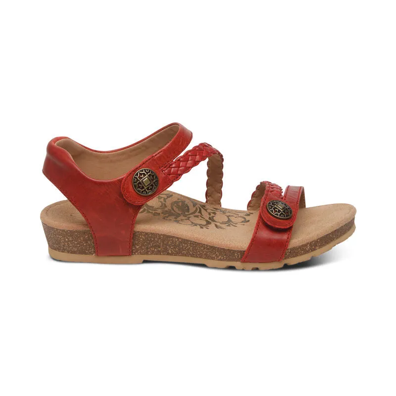 Aetrex Jillian Braided Quarter Strap Sandal Women's