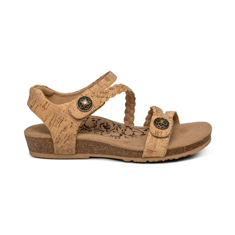 Aetrex Jillian Braided Quarter Strap Sandal Women's