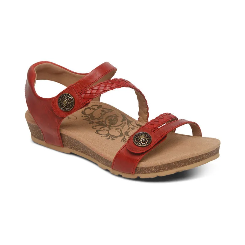 Aetrex Jillian Braided Quarter Strap Sandal Women's