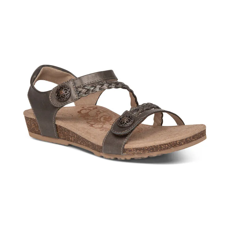 Aetrex Jillian Braided Quarter Strap Sandal Women's