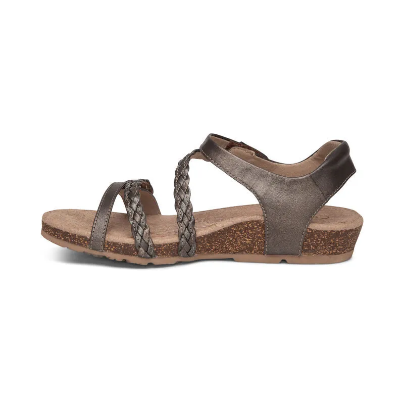 Aetrex Jillian Braided Quarter Strap Sandal Women's