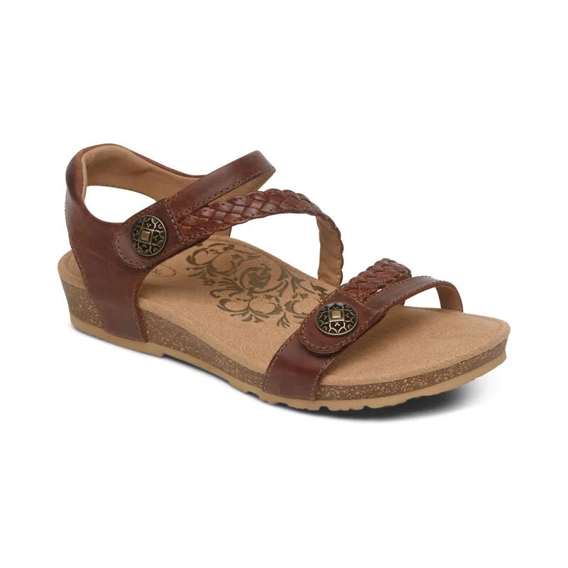 Aetrex Jillian Braided Quarter Strap Sandal Women's