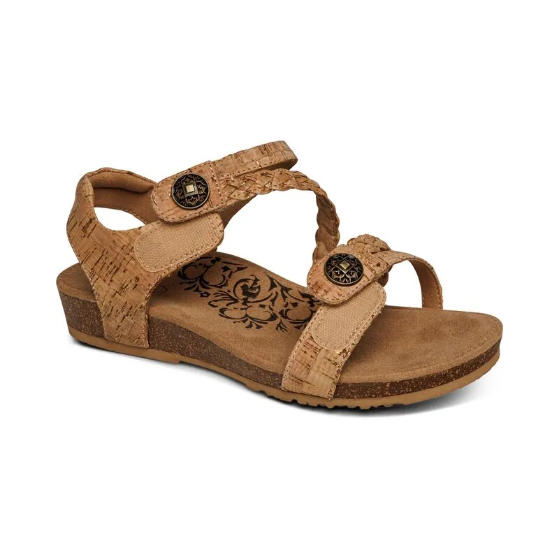 Aetrex Jillian Braided Quarter Strap Sandal Women's