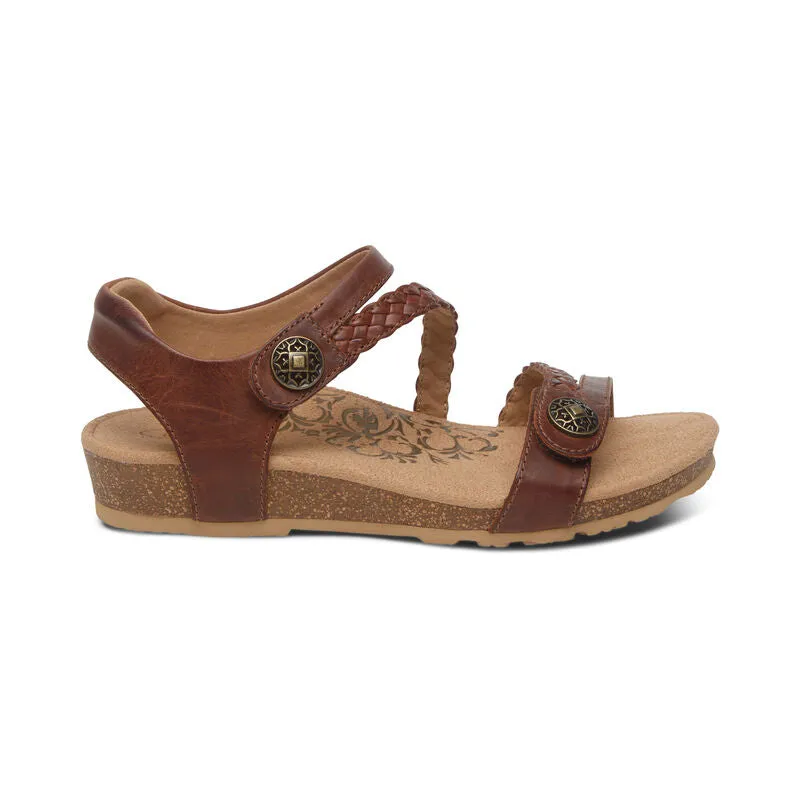 Aetrex Jillian Braided Quarter Strap Sandal Women's