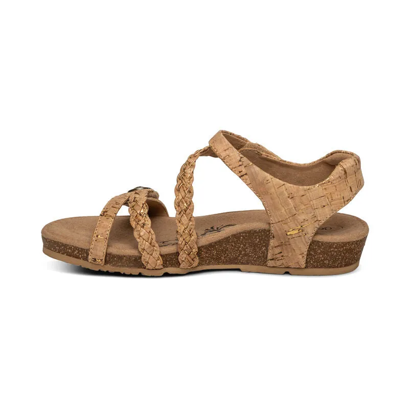 Aetrex Jillian Braided Quarter Strap Sandal Women's