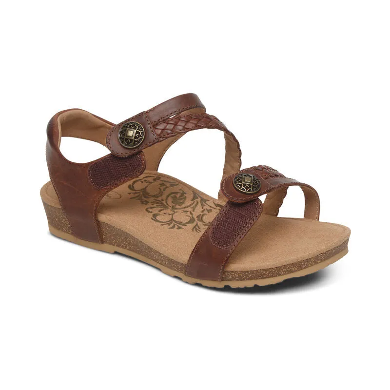 Aetrex Jillian Braided Quarter Strap Sandal Women's