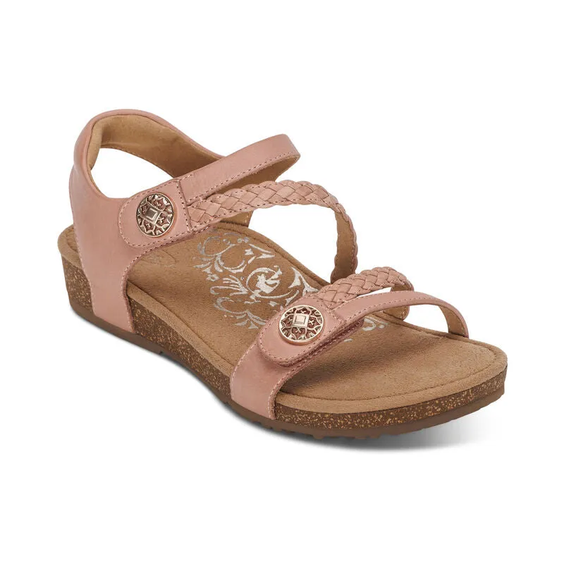 Aetrex Jillian Braided Quarter Strap Sandal Women's