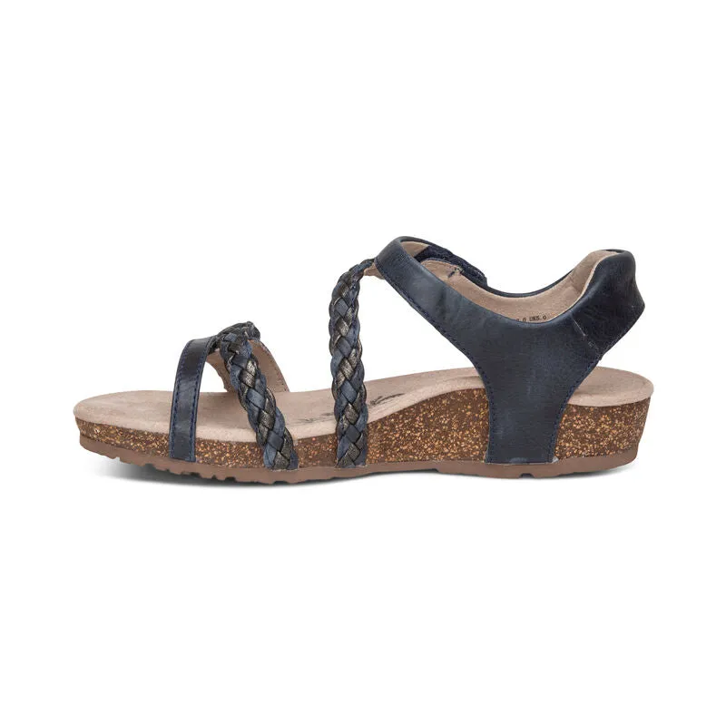 Aetrex Jillian Braided Quarter Strap Sandal Women's