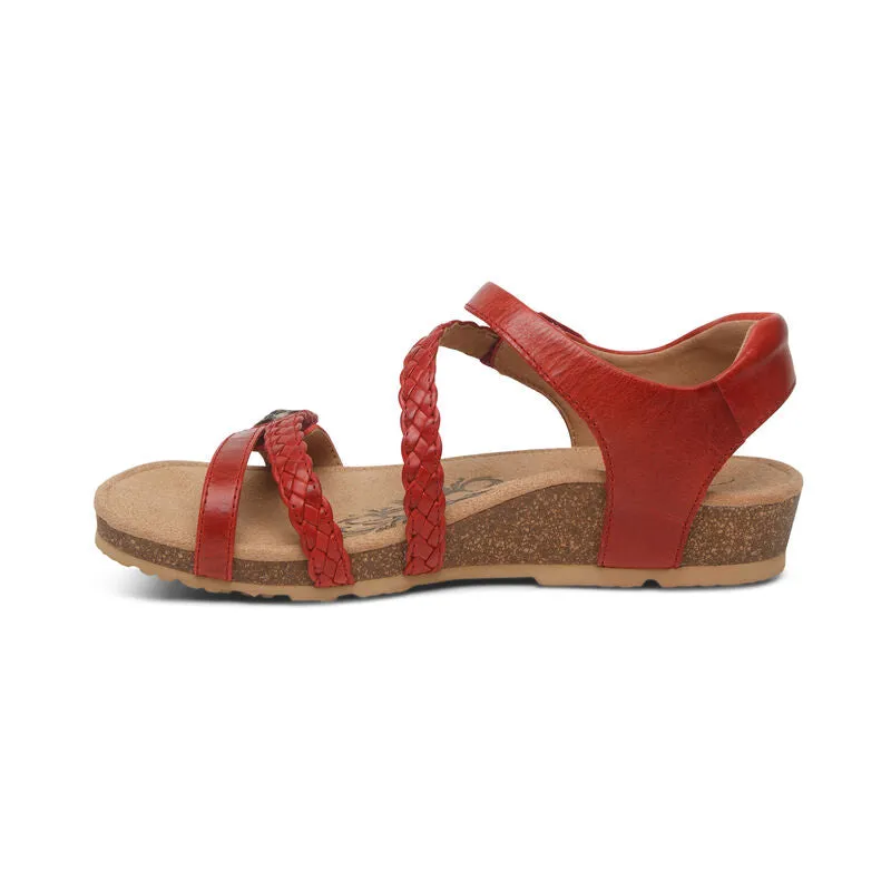 Aetrex Jillian Braided Quarter Strap Sandal Women's