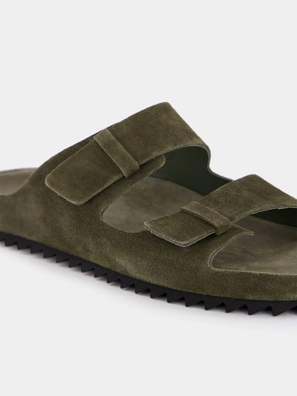 Agorà Green Suede Slides