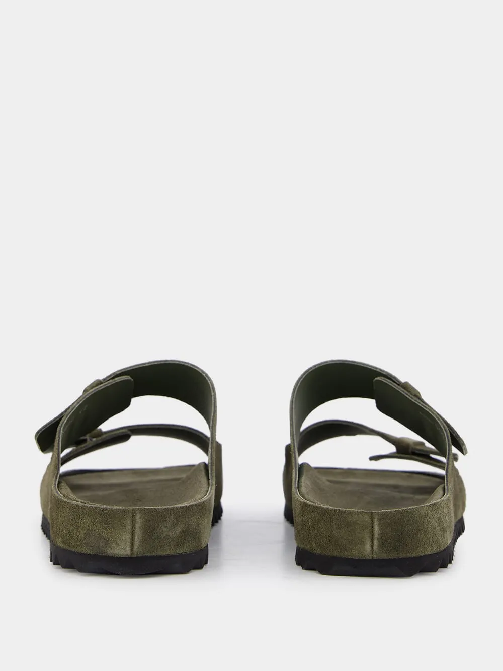 Agorà Green Suede Slides