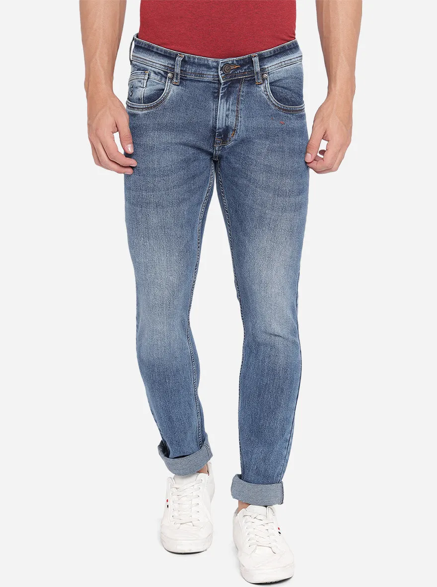 Antique Blue Washed Narrow Fit Jeans | Greenfibre