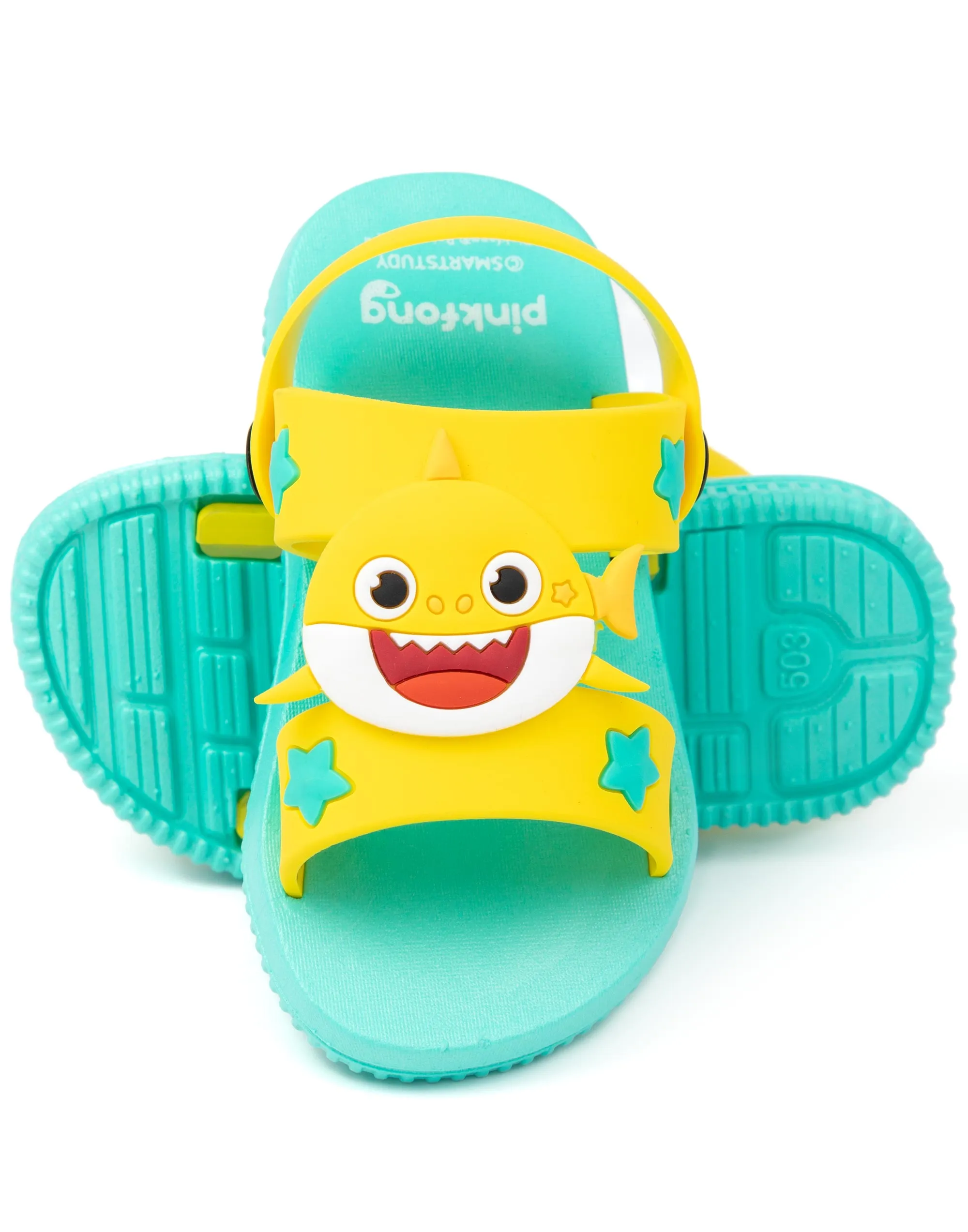 Baby Shark Kids Yellow Summer Slider Sandals