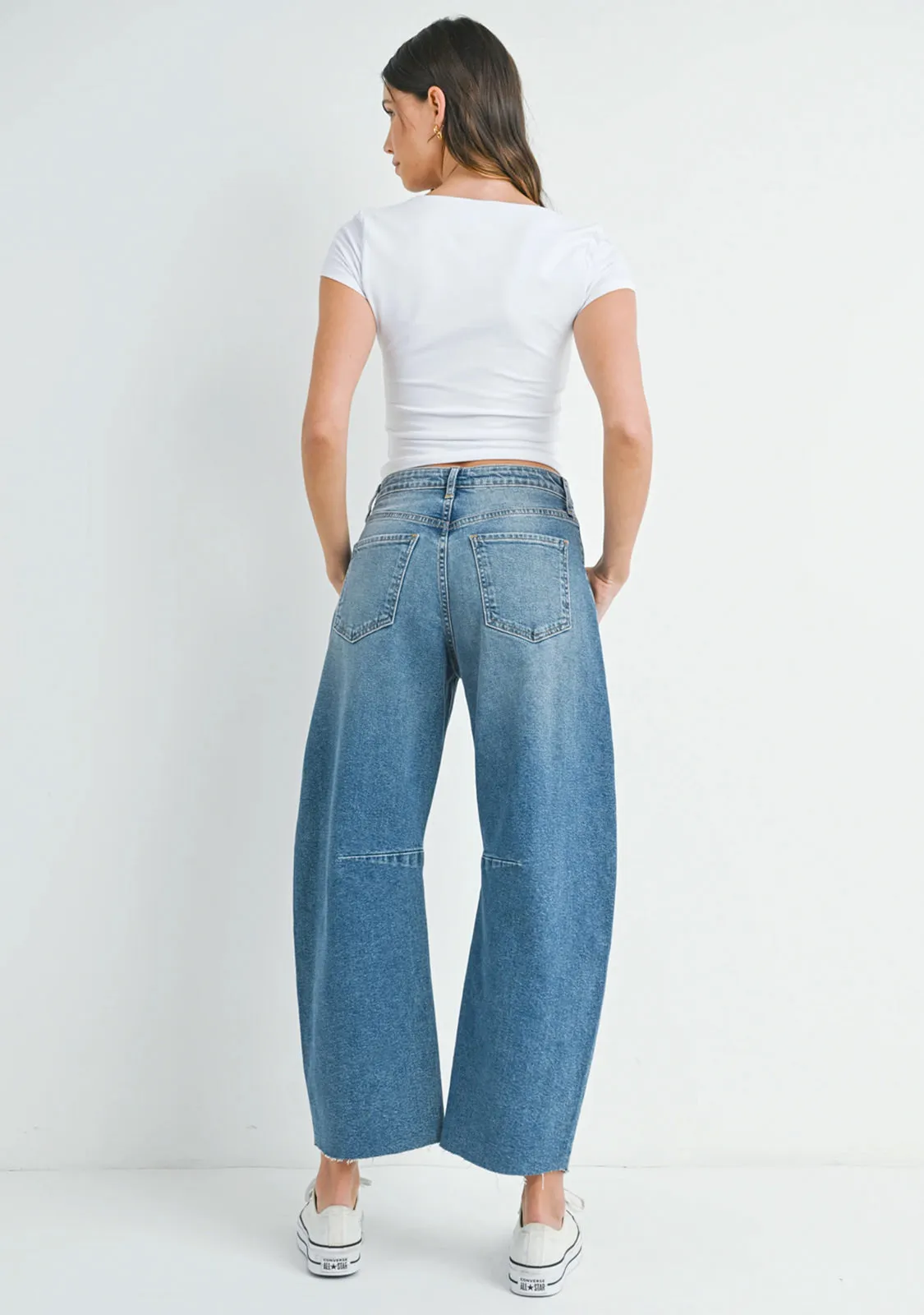 Barrel Jean With Seams