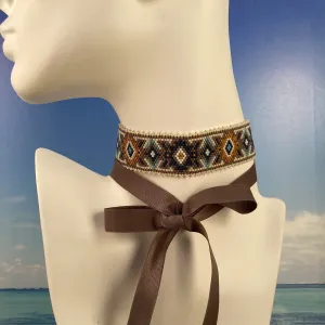 Beaded Choker Southwest 70s Style