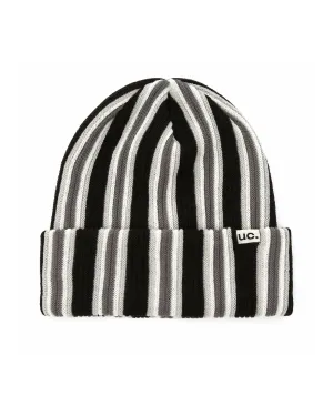 BEANIE / VERTICAL STRIPE / BLACK