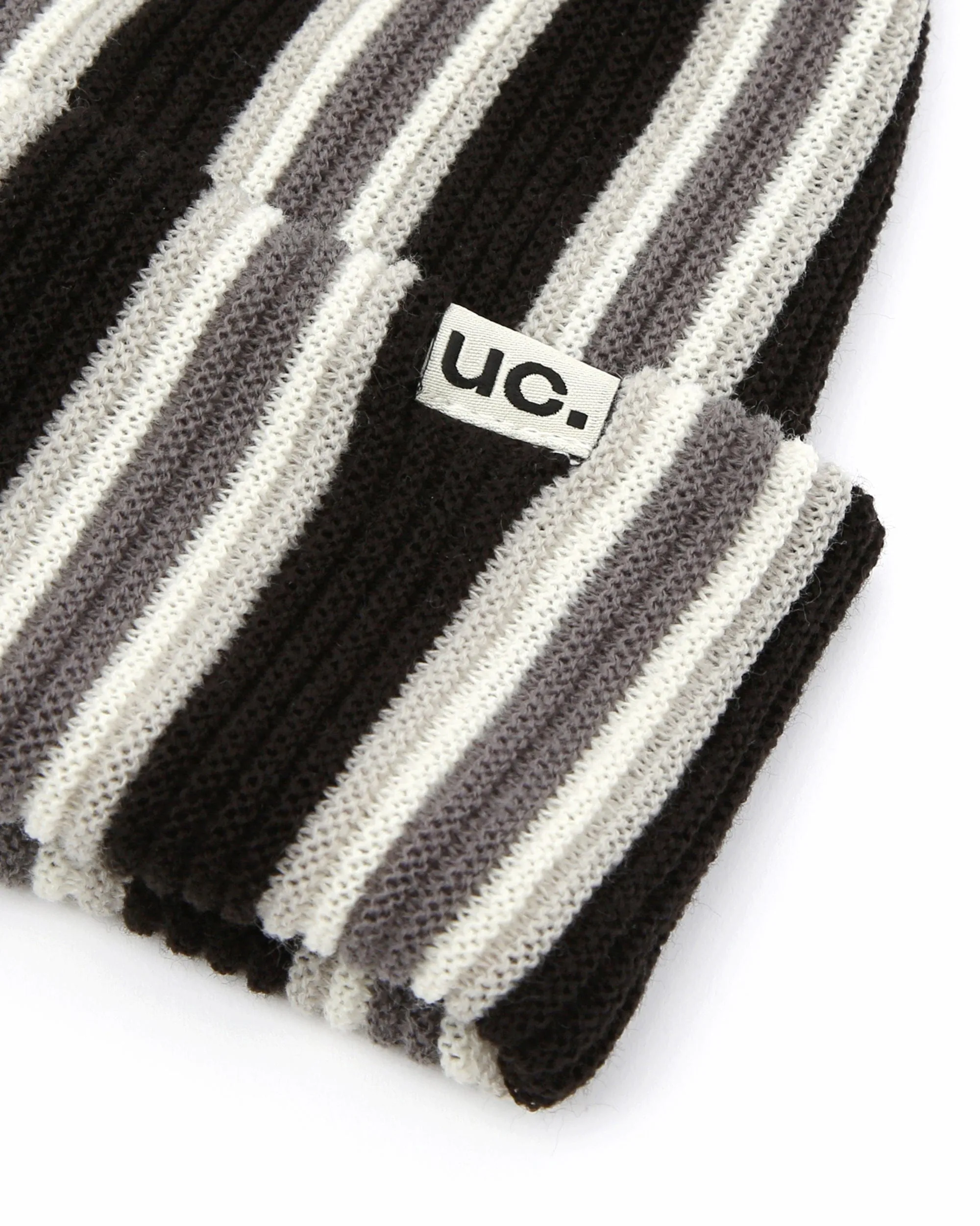 BEANIE / VERTICAL STRIPE / BLACK