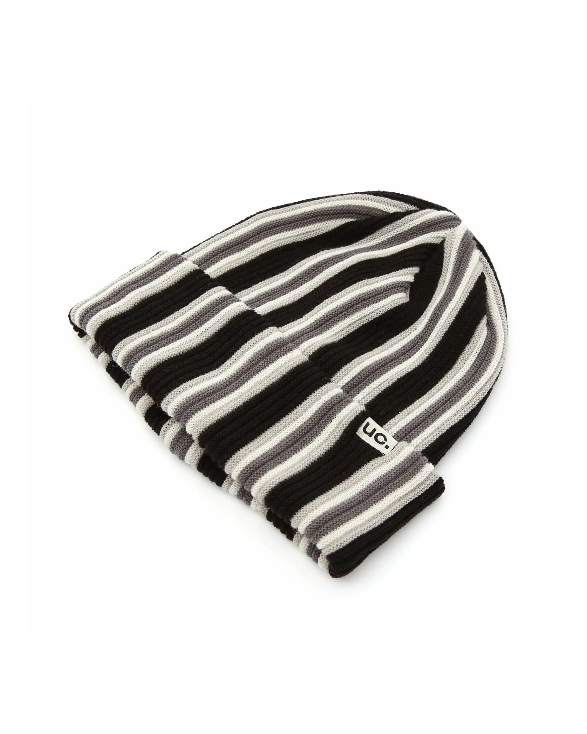 BEANIE / VERTICAL STRIPE / BLACK