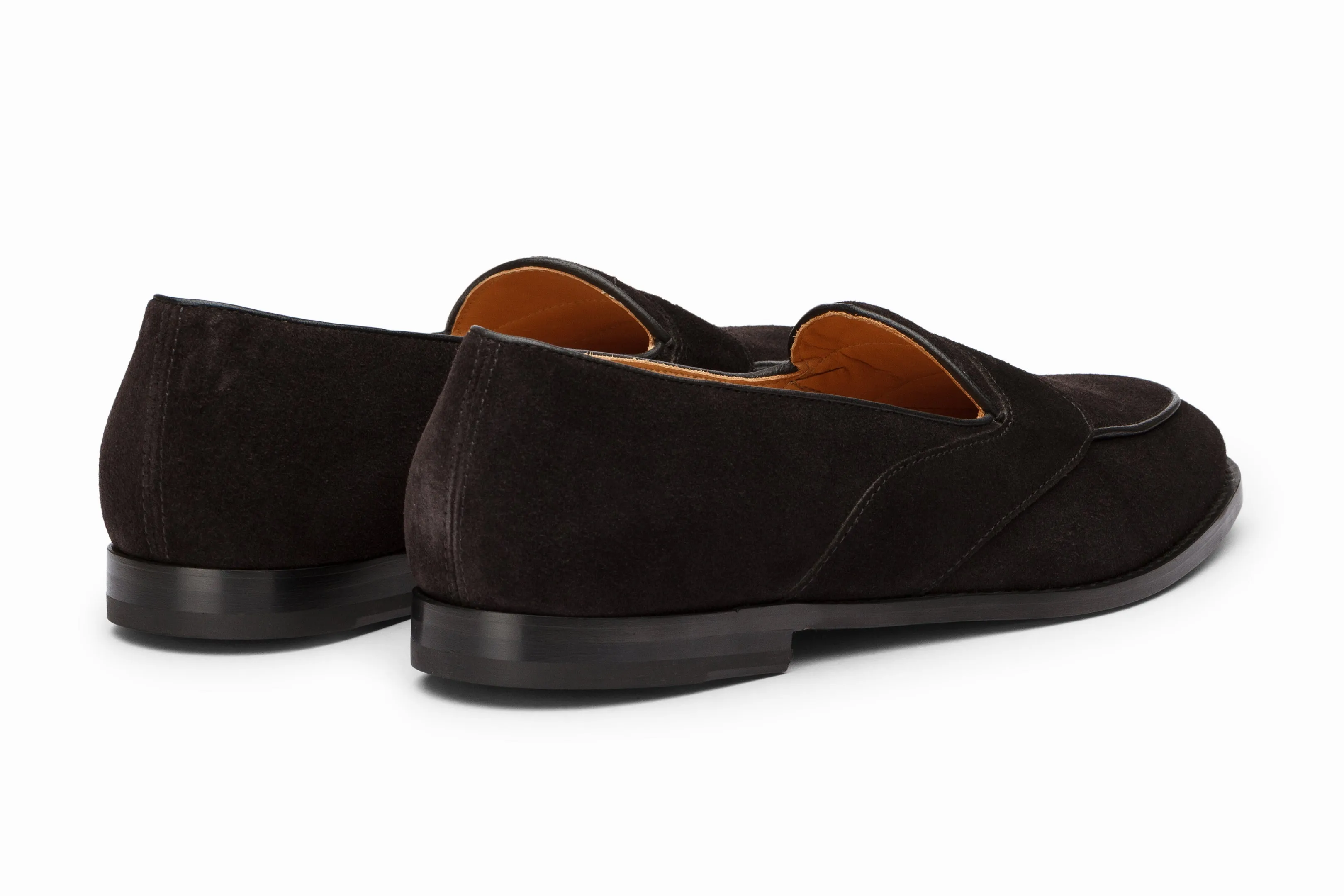 Belgian Loafers - Black Suede