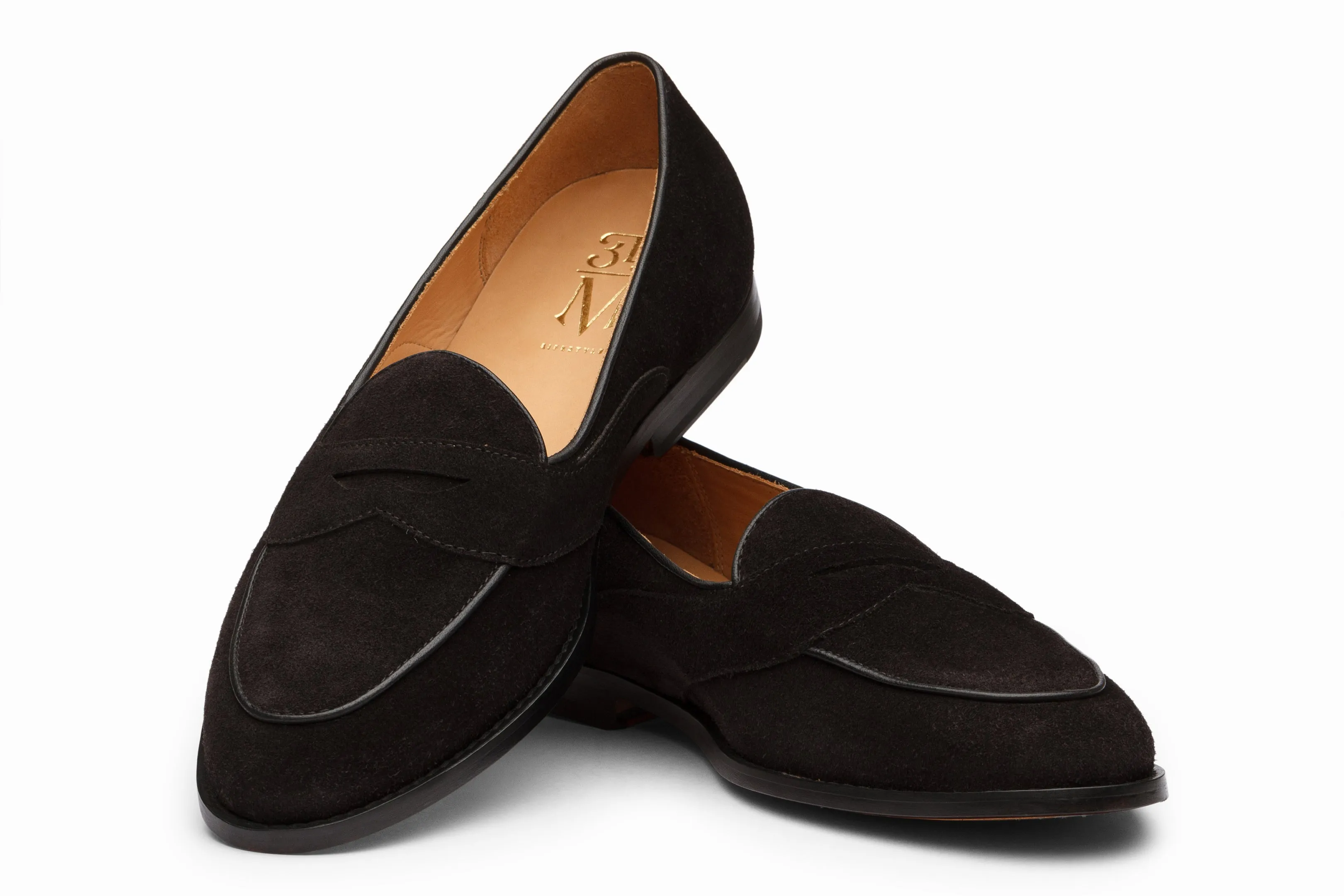 Belgian Loafers - Black Suede