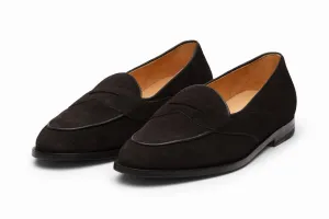 Belgian Loafers - Black Suede