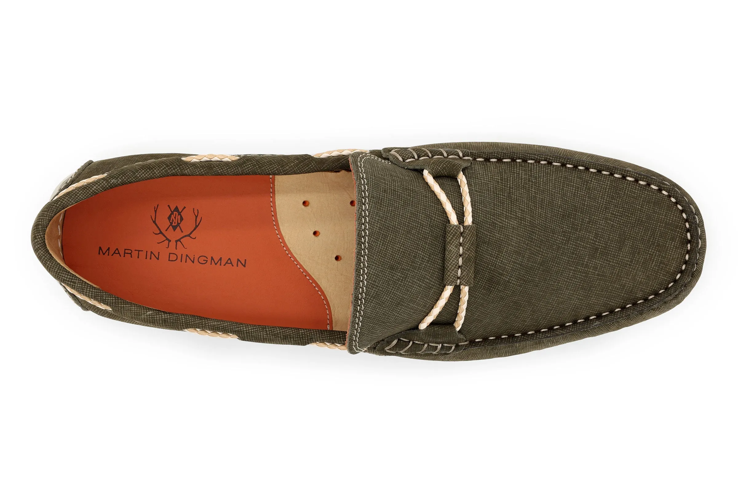 Bermuda Nubuck Braided Bit Loafers - Moss