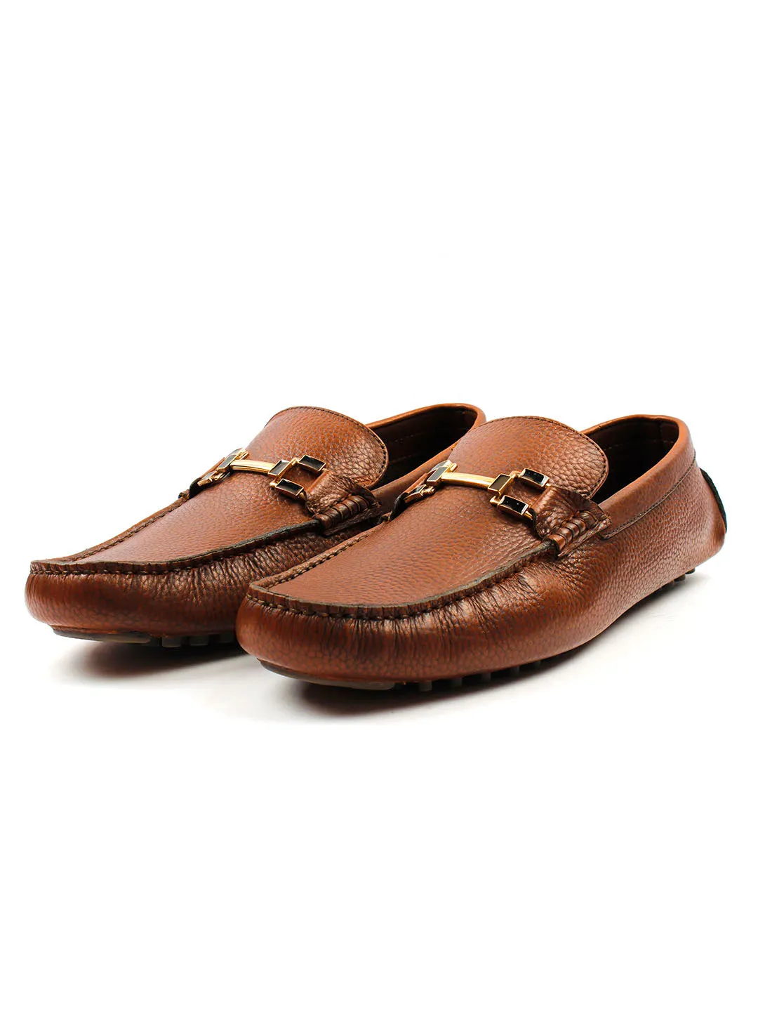 Bingo Tan Loafers with Buckle