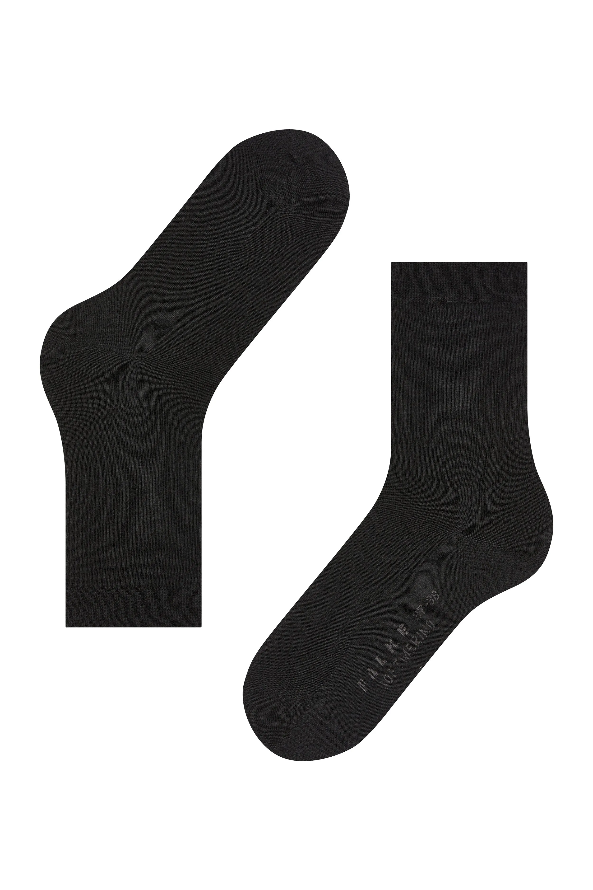 Black Merino Cotton Blend Socks