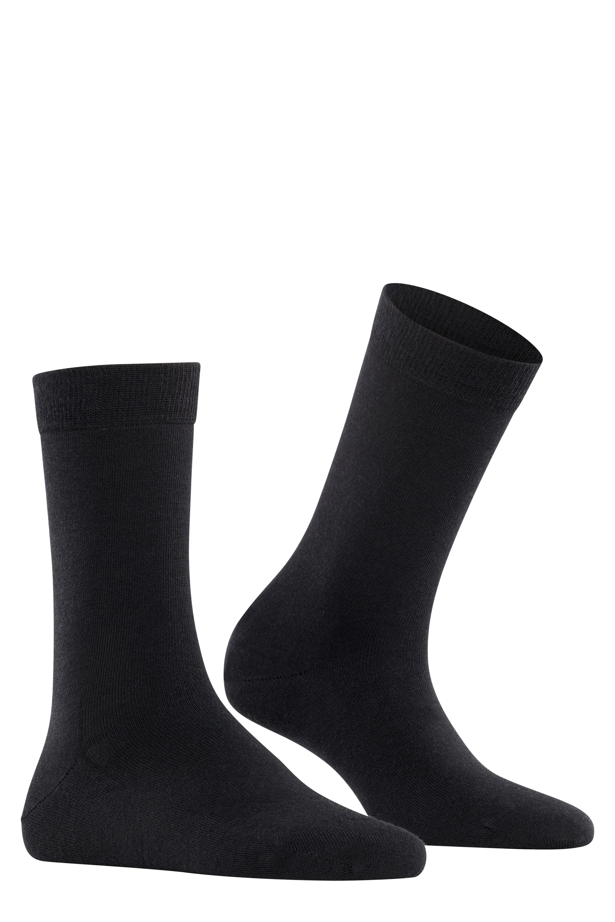 Black Merino Cotton Blend Socks