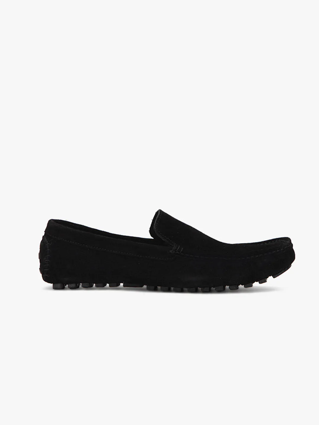 Black Suede Driving Loafers