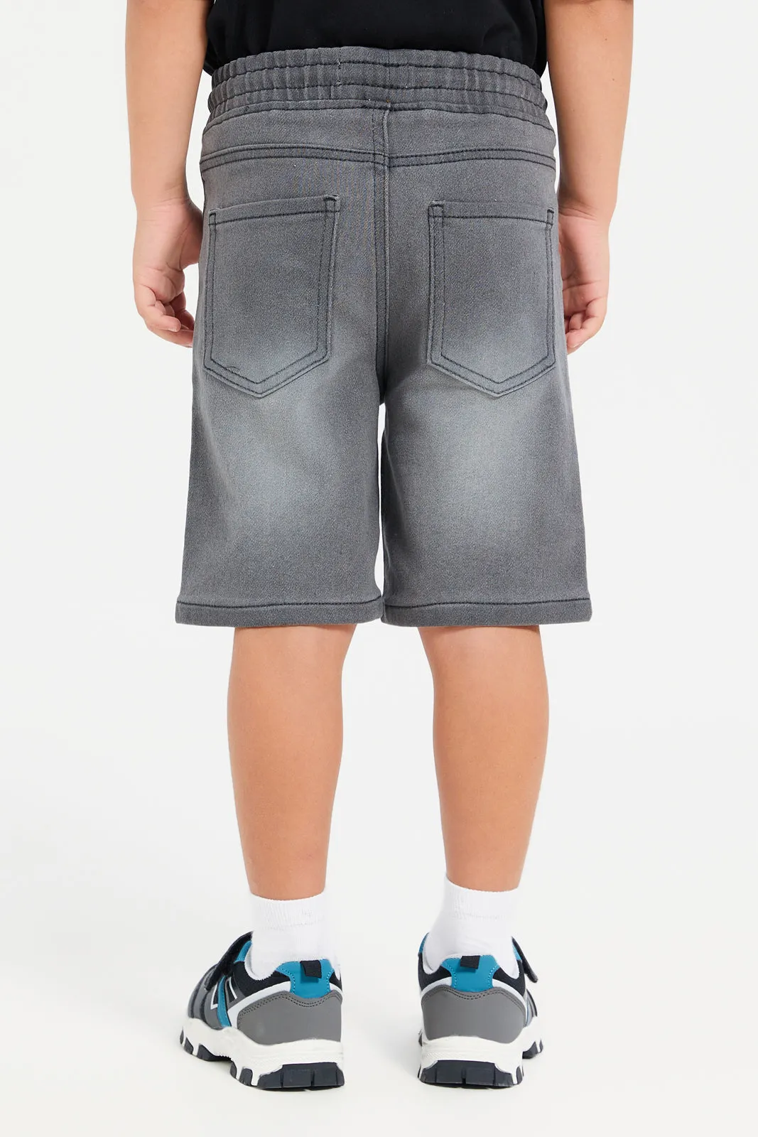 Boys Grey Denim Shorts