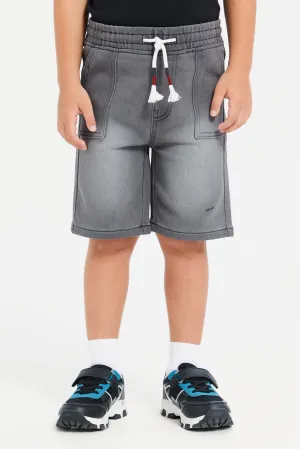 Boys Grey Denim Shorts