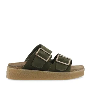 Casdagmar Olive Suede Slides