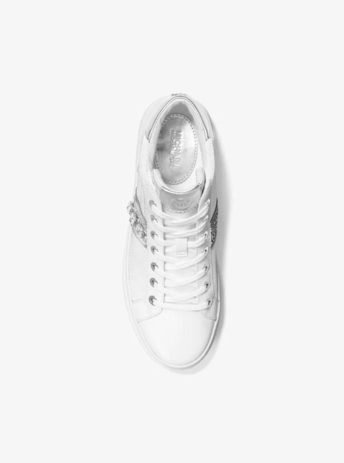 Chapman Embellished Leather and Canvas High-Top Sneaker