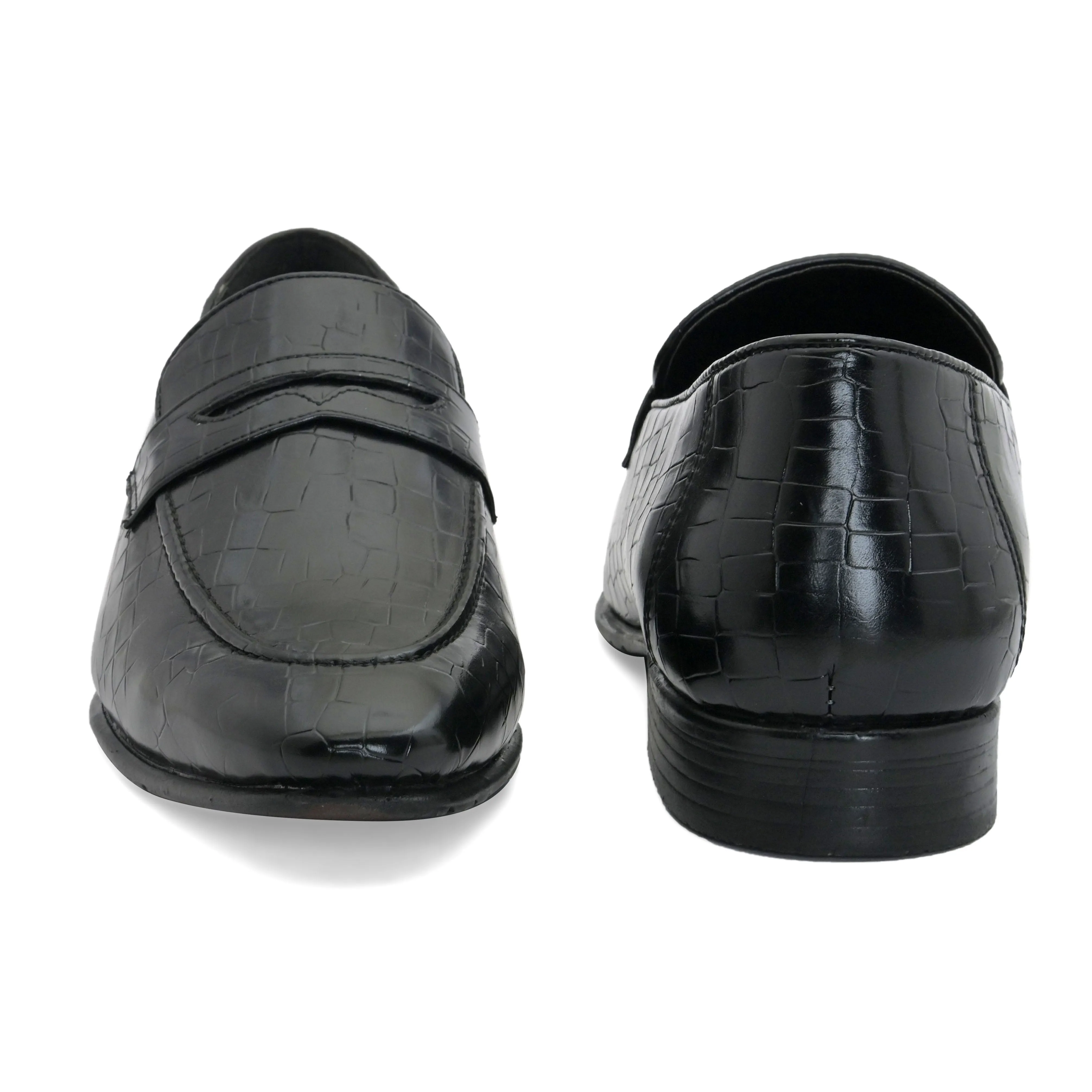 Clover Black Penny Loafers