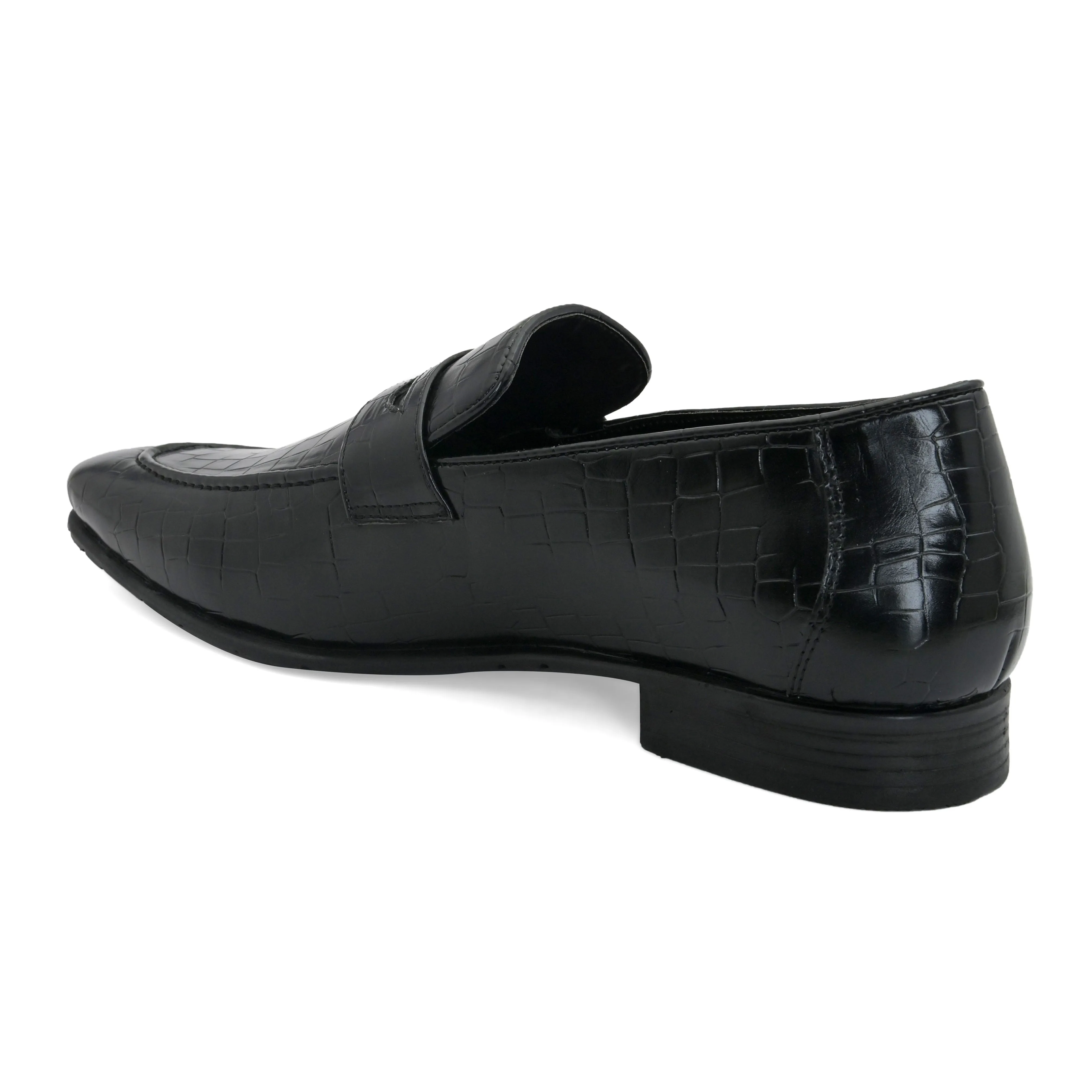 Clover Black Penny Loafers