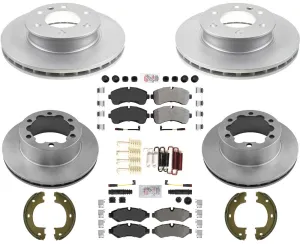 Coated Brake Rotors & Pads Hardware For Sprinter 3500 2019-20 Single Rear Wheel