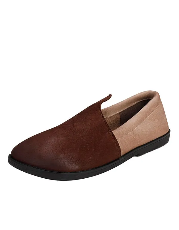 Comfort Retro Leather Suede Women's Flats