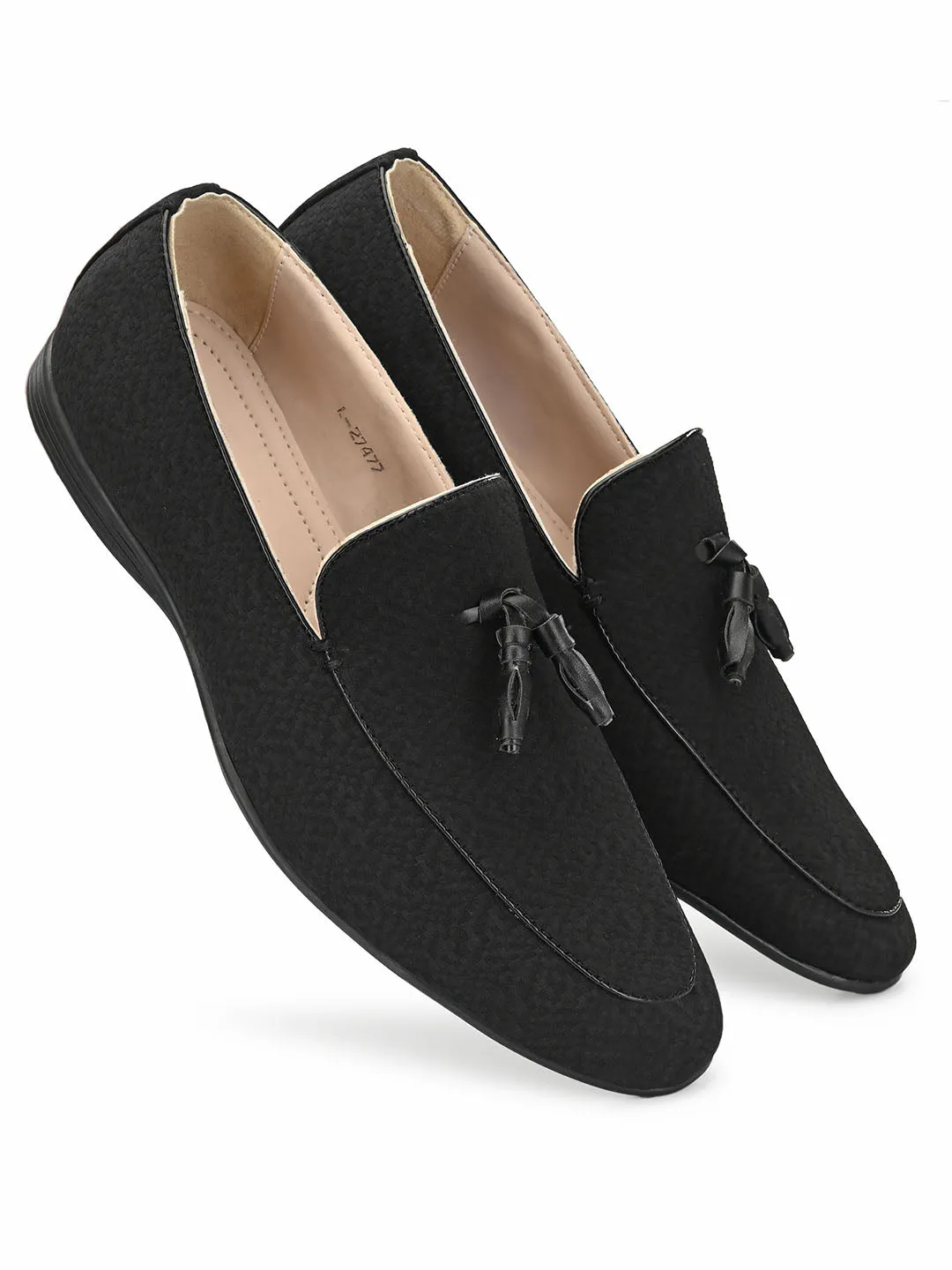 Dan Black Tassel Loafers