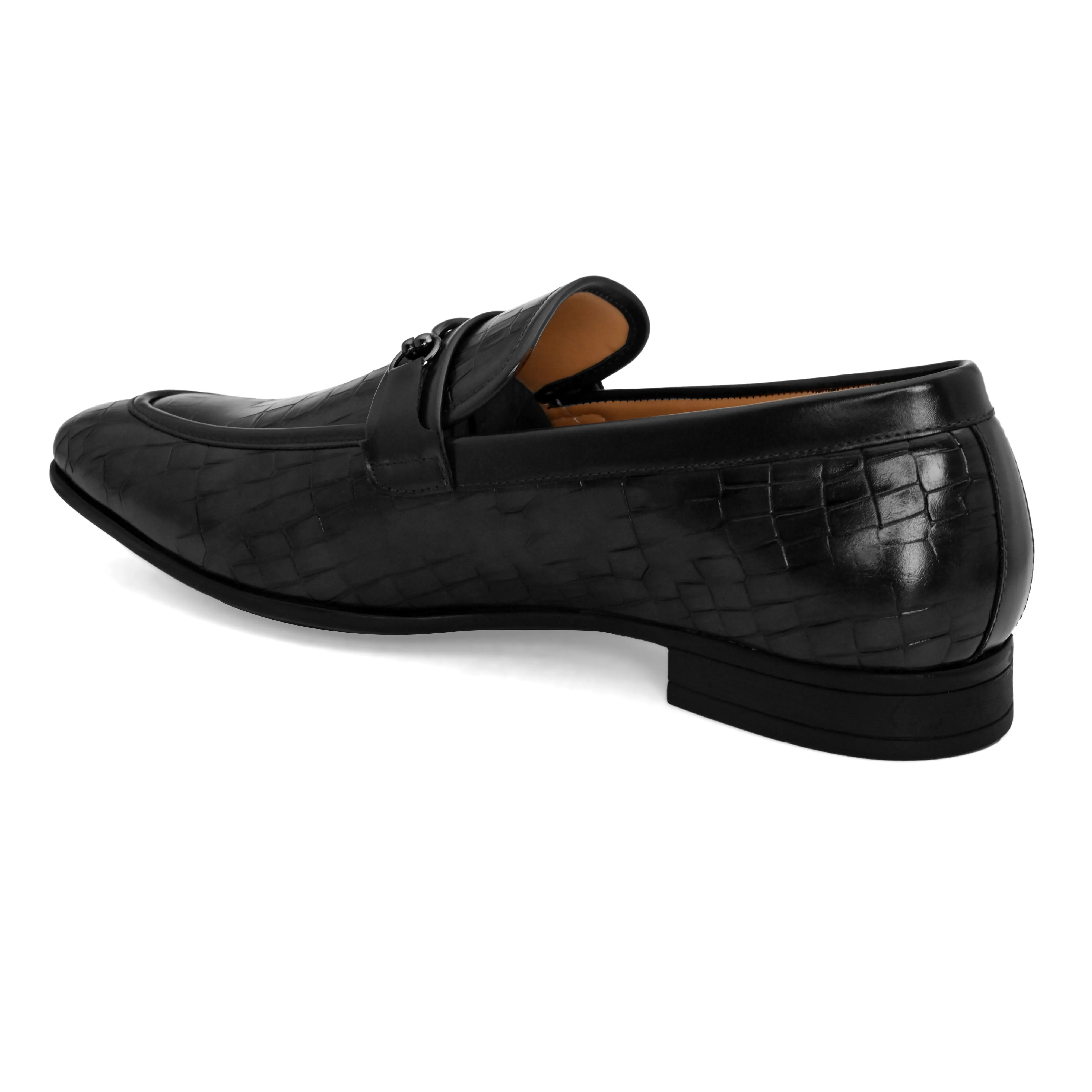 Dawn Black Buckle Loafers