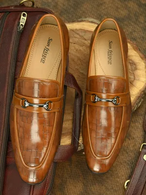 Dawn Tan Buckle Loafers