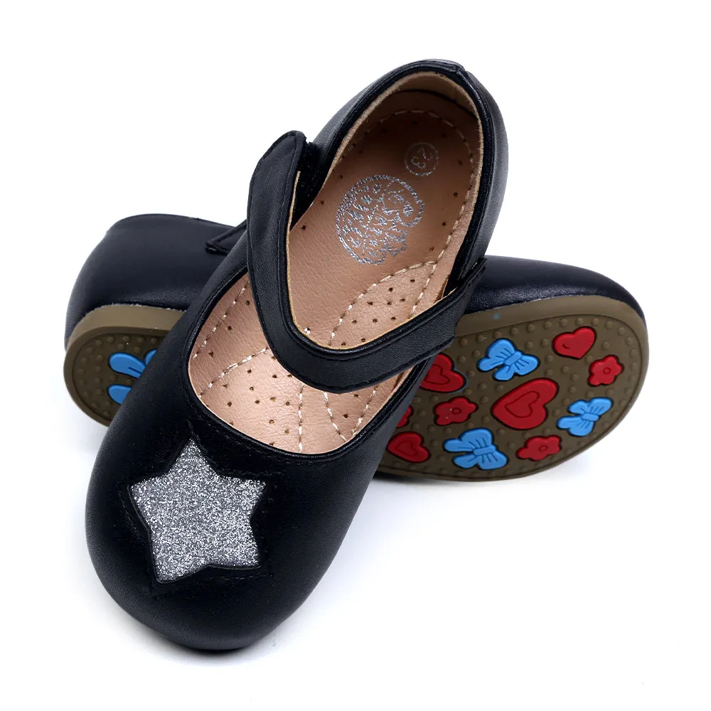 Fancy Star Pumps For Girls - Black (2020-41)