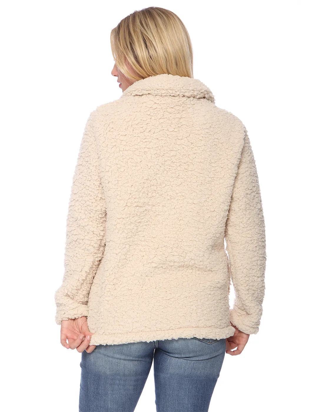 Fuzzy Teddy Sherpa Pullover Sweater